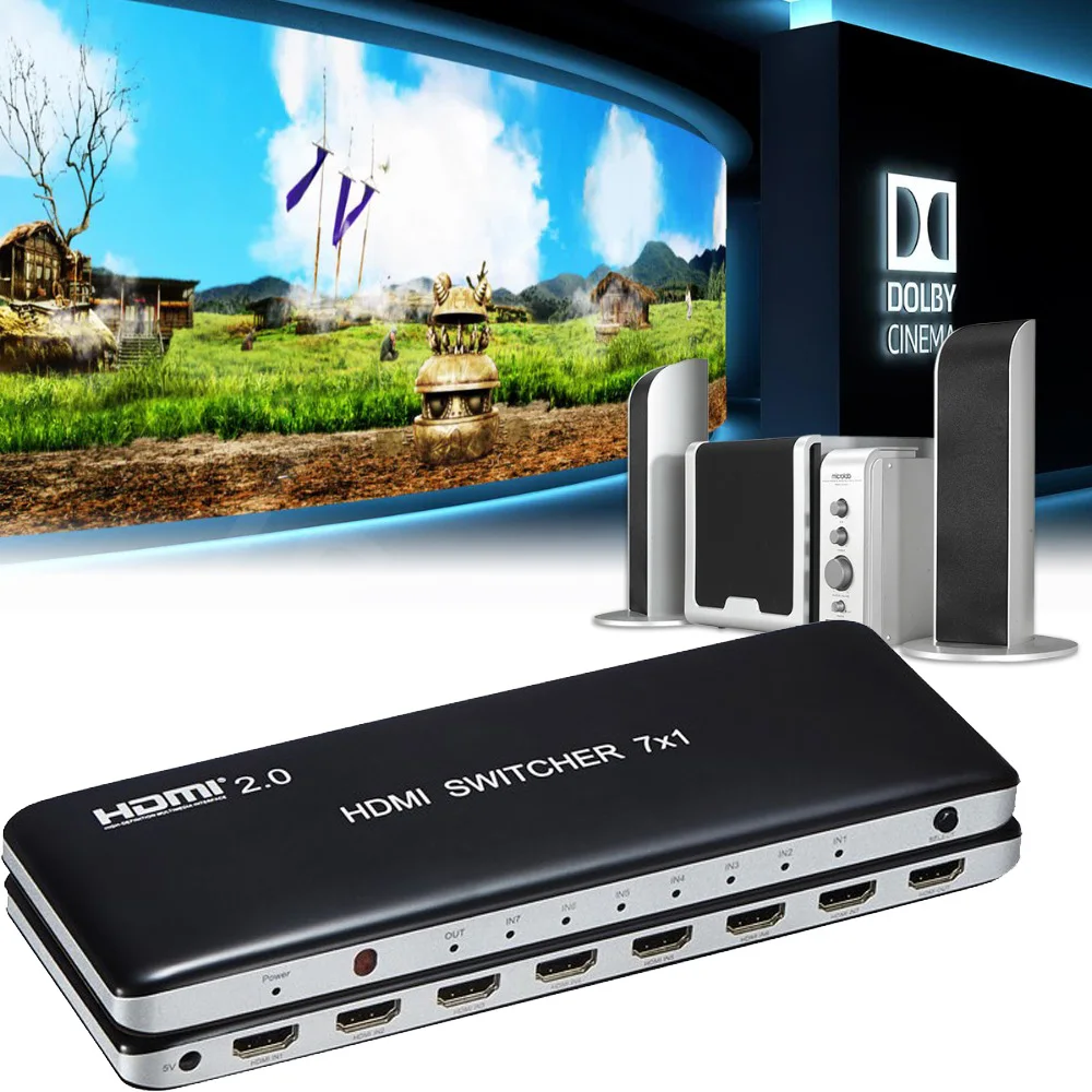 HDMI switch 4K60Hz 7X1-7