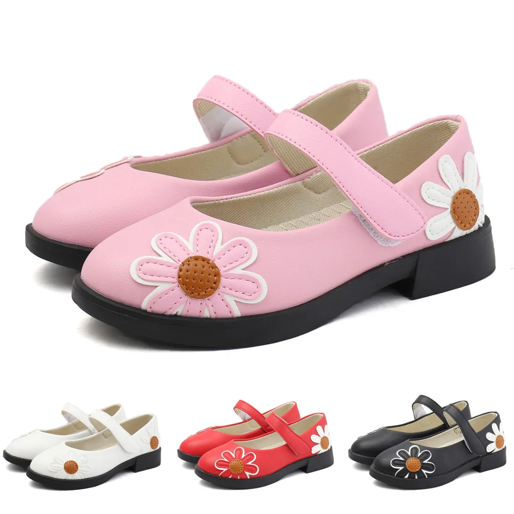 

MUQGEW New Fashion Toddler Children Kids Baby Girls Leather Flowers Single Princess Shoes Sandals 2019