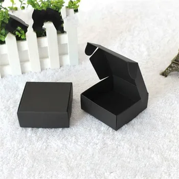 

7.5*7.5*3cm black 100pcs Retail Gift Package Boxes Craft Gift Box Handmade Soap Packaging Kraft Paper Boxes Free Shipping