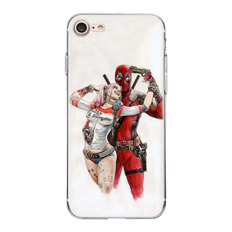 Чехол Hero Deadpool Harley Quinn для iphone XR XS Max 7 8 Plus X 10 5 5SE 5C 6 6S 11 11Pro Sac TPU Fundas чехол для телефона - Цвет: 07