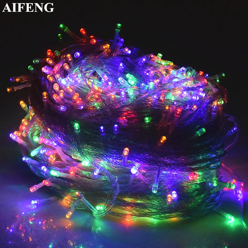 

AIFENG Outdoor String Lights 5M 10M 20M 30M 50M 100M Led Garland String Fairy Light 8 Mode Christmas Light Holiday Wedding Party