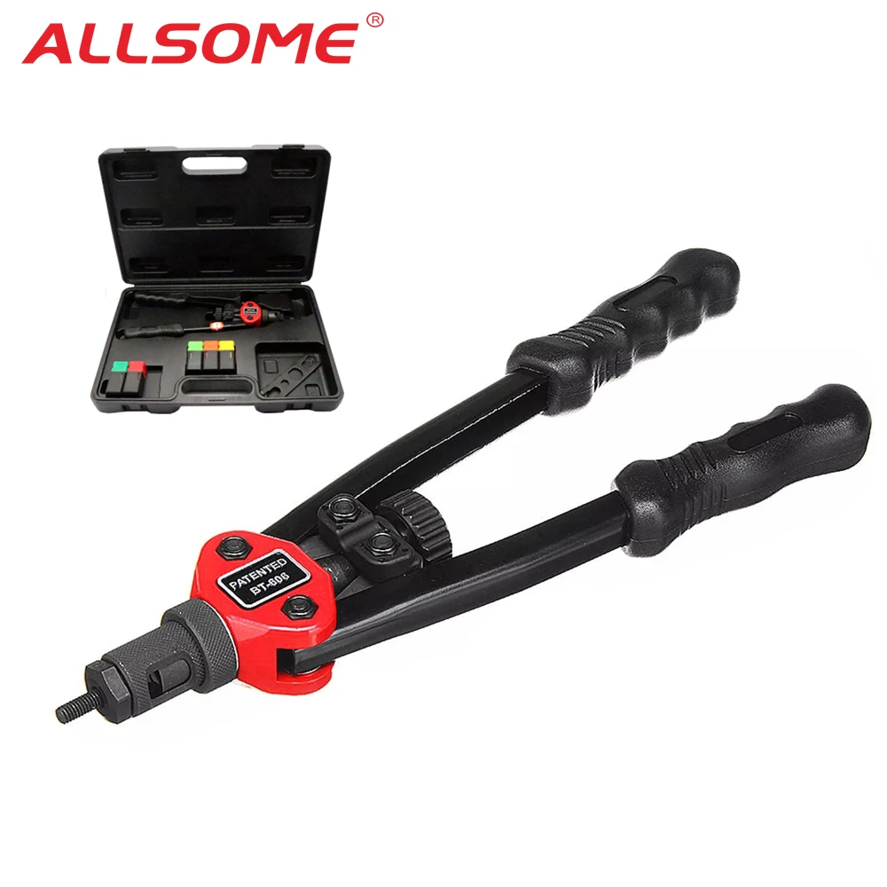 ALLSOME BT-605 Gun Auto Rivet Tool Blind Rivet Nut Gun Heavy Hand INSER NUT Tool Manual Mandrels M3 