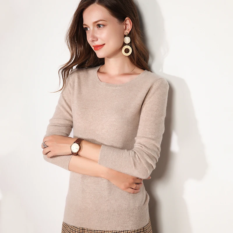 High Quality Pullovers Autumn Winter 2018 New European Style Women Fashion Pullovers Cashmere Knitted Long Sweater Women