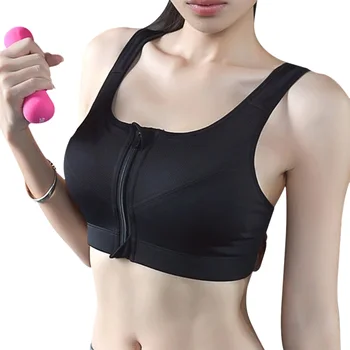 

Yoga Bra Sexy Camisole Push Up Sports Bra Fitness 4 Sizes Sport Shirt Breathable Zipper Shock Proof Athletic