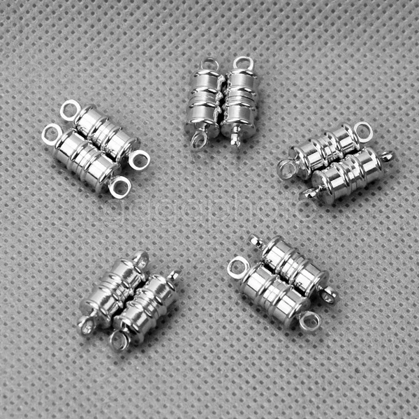 

2016 Hot Vogue 10X Silver Magnetic Magnet Clasps For Jewelry Necklace Making Accessory 1.7*0.6cm
