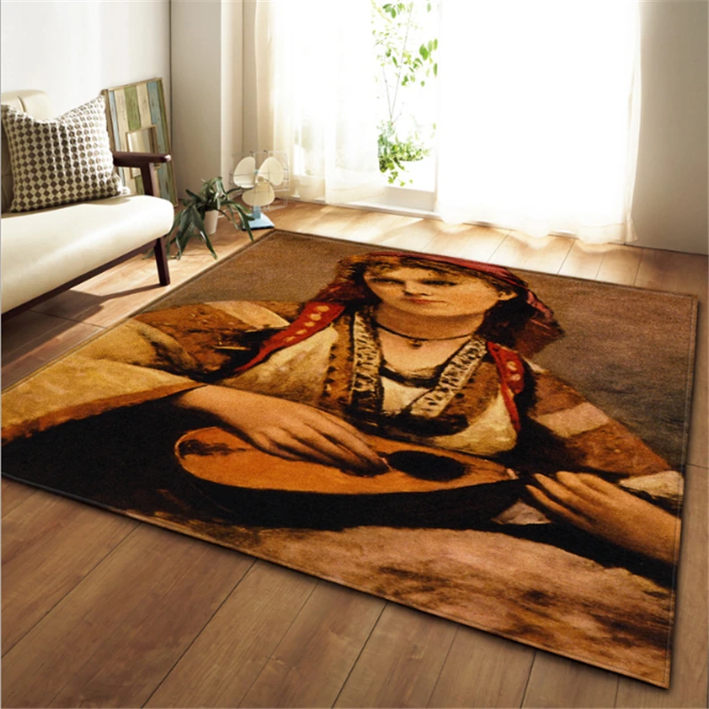 AOVOLL европейский и американский стиль художественная живопись маслом ковёр для гостиной мягкие коврики ковры для современной гостиной