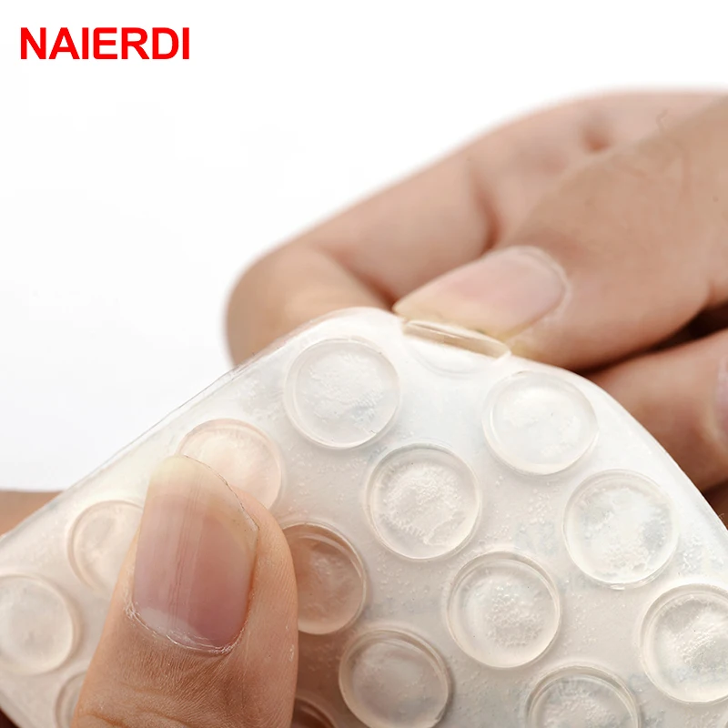 50pcs NAIERDI Door Stopper Silicon Rubber Kitchen 2MM Thickness