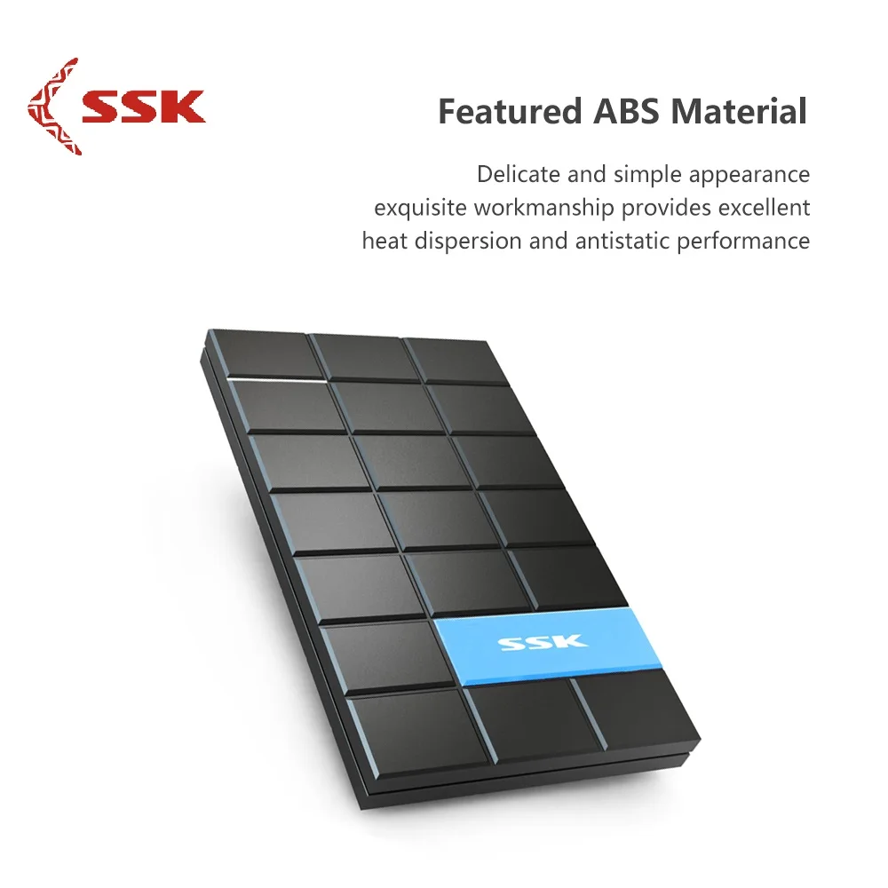 SSK HDD чехол 2 5 дюйма SATA к USB3.0 корпус SSD адаптер для Type C коробка жесткого диска