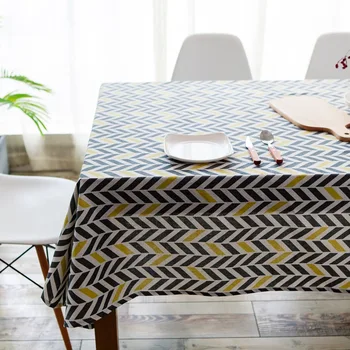 

DUNXDECO Tablecloth Table Cover Fabric Nordic Style Simple Geometric Artistic Modern Home Party Decoration