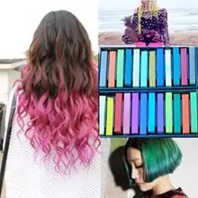 24 цвета одноразовые флуоресцентные мелки для волос для окрашивания волос JUL28 Прямая