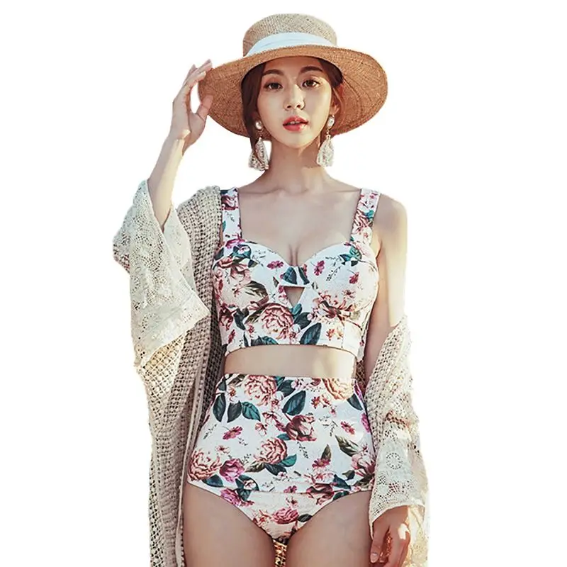 

Women Tankini Floral Push Up Bikini Swimwear Lady Bikini Swimsuit Adult Beach Suit