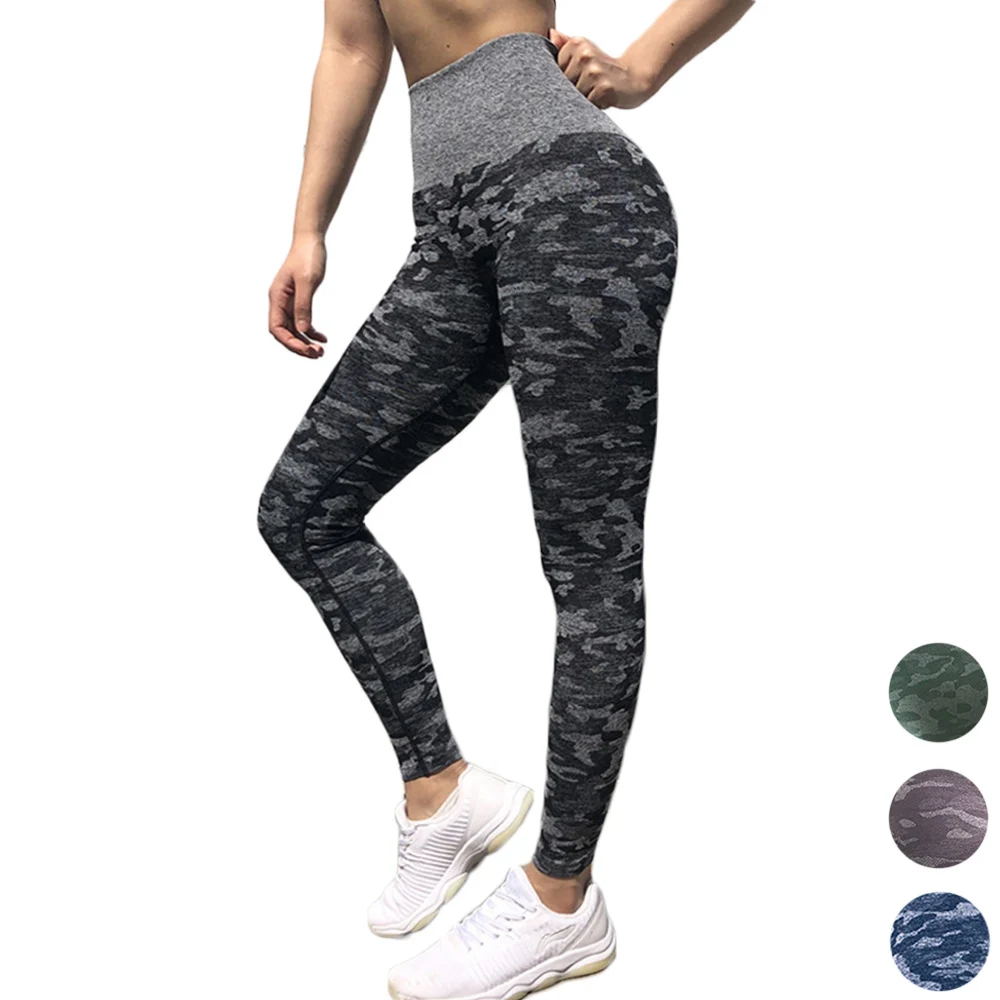 

Women Leggings Push Up Hip Seamless Knitting Fitness Sporting Workout Athletic Leggins Elastic High Waist Slim Jogging Pants