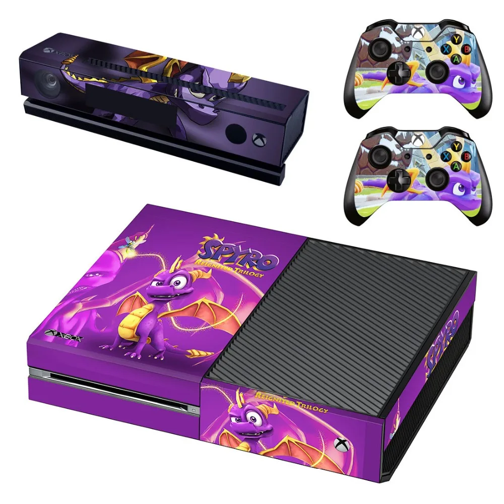 Spyro Reignited Trilogy Skin Sticker Decal For Microsoft Xbox One Console and 2 Controllers For Xbox One Skin Sticker Vinyl