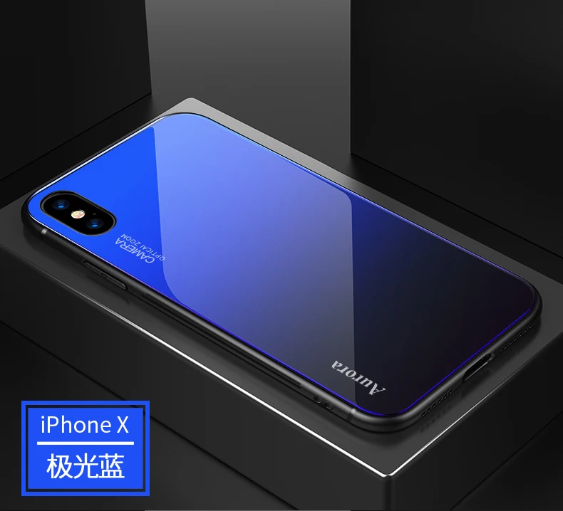Для iPhone X задняя закаленное Стекло чехол для Apple iPhone X чехол для телефона Мягкие Силиконовые Рамка защитная оболочка+ Экран протектор