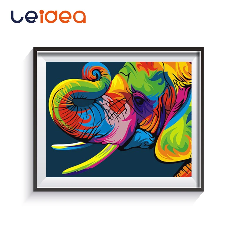 

Watercolor Canvas Posters And Prints Art Colorful Elephant Animal Canvas Pictures Oil Art Painting For Home Wall Art
