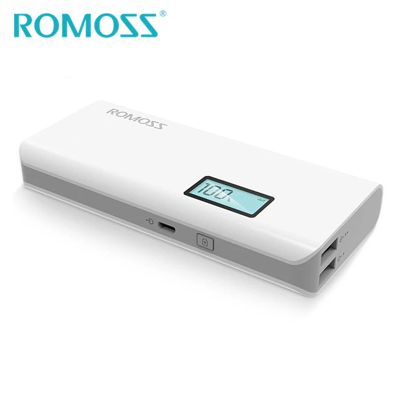 Внешний аккумулятор ROMOSS Sense 4Plus на 10000 мАч с ЖК дисплеем|power charger|original romoss10000mah power bank