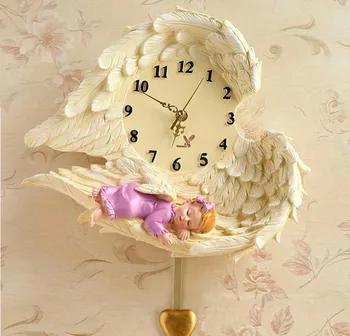 

Creative Angel Wall Clock Art Clock Love Mute Pow Patrol Watch Mechanism Home Decor Decoration Relogio Parede Gifts 50ZB068
