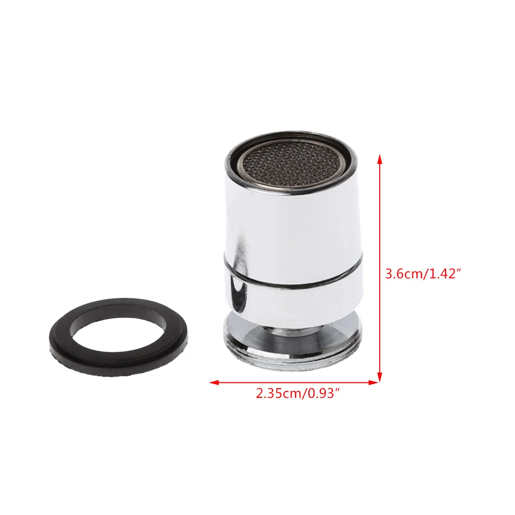 Chromed 24mm Brass Adjustable Swivel Water Saving Tap Nozzle Spout