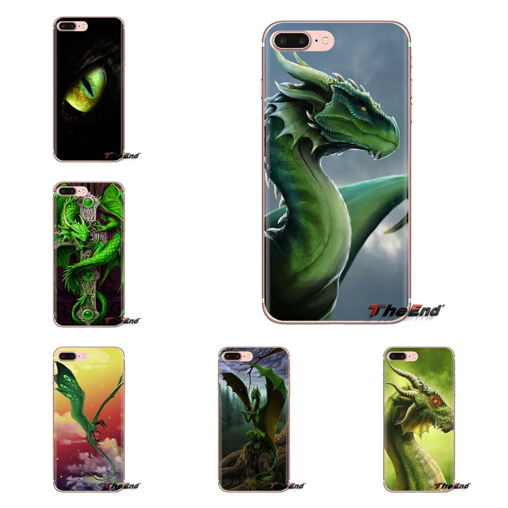 Для Xiaomi Mi3 Samsung A10 A30 A40 A50 A60 A70 Galaxy S2 Note 2 Grand Core Prime мягкие чехлы зеленый дракон глаз