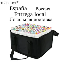 TOUCHFIVE 60 цветов двойная головка набор маркеров для живописи спиртовой эскиз Маркеры Ручка для художника Рисование манга водная Цветная кисть