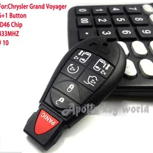 6+ 1 кнопочный смарт-пульт дистанционного управления для Chrysler Grand Voyager с чипом ID46 433 МГц Автосигнализация без ключа