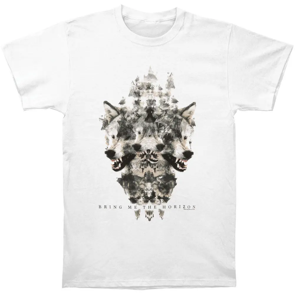 Bring Me The Horizon Для Мужчин's волки версия 2 футболка белая Одежда высшего качества