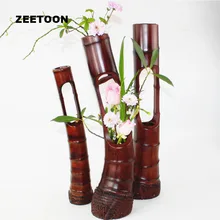 Японский икебана натуральный корень бамбуковая ваза ручной работы настольная Цветочная горшка Организация цветов винтажный домашний декор