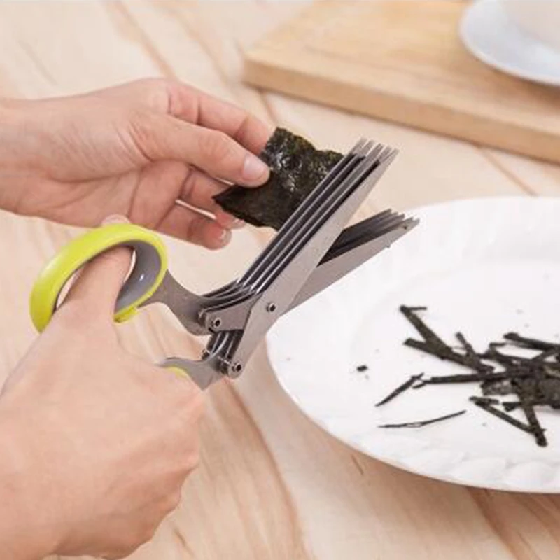Layers Basil Rosemary Kitchen Scissors Professional Sewing Guided For home Crafts Wrapping Gifts Fabric Sewing Cut Straight Fast (7)