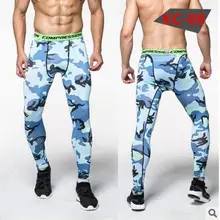 Суперэластичные камуфляжные мужские Компрессионные Леггинсы фитнес, бодибилдинг, Кроссфит брюки быстросохнущие лосины jogger Брюки размер S-3XL