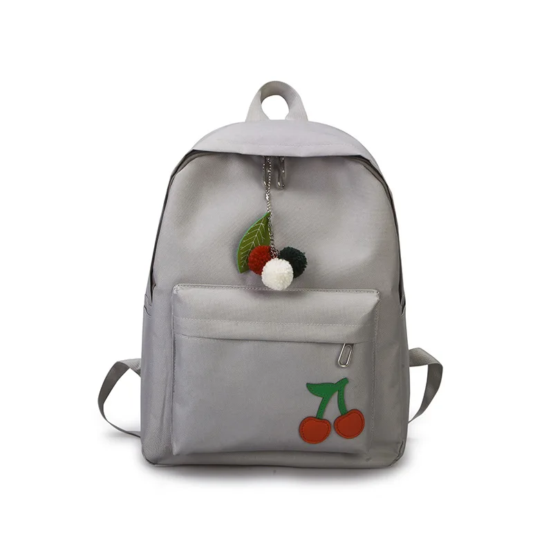 Модная новинка, холщовые сумки на плечо для девочек, простой рюкзак с фруктами, школьный рюкзак для студентов в студенческом стиле - Цвет: b