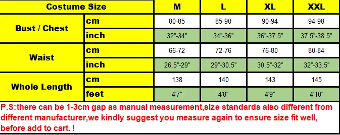 catsuit size