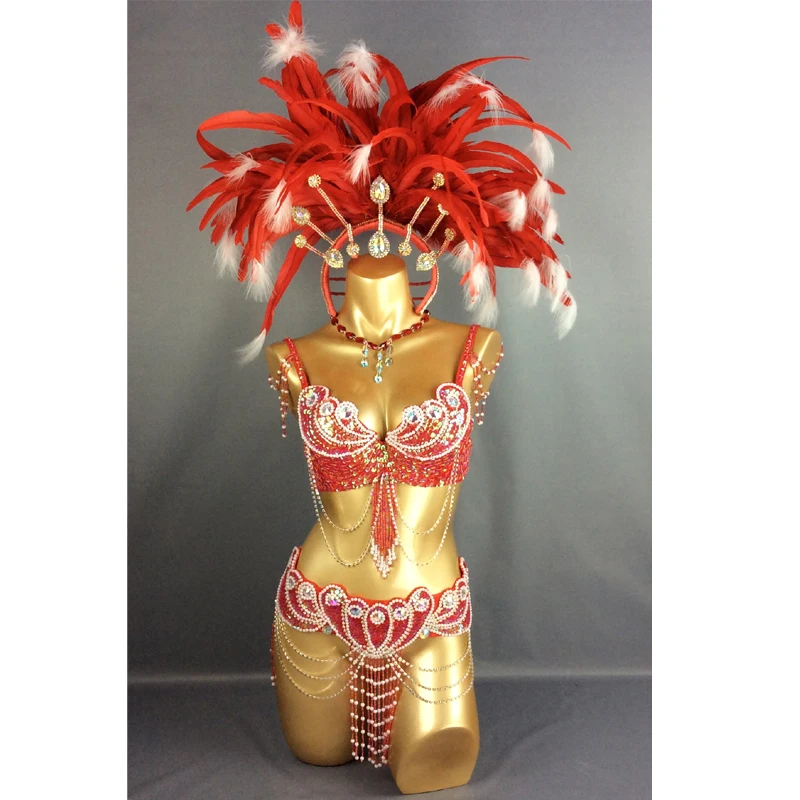 

free shipping HOT SALEING parade 2015 Sexy Samba Rio Carnival Costume Feather Headdress #C2152