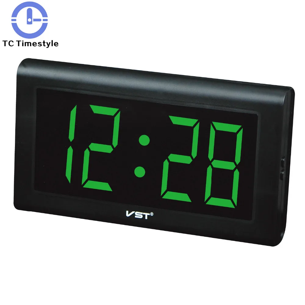 

Large Display Digital Clocks Modern Plastic Table Clock Digital LED Wall Clock Glowing Numbers with Plug Luminous Clock