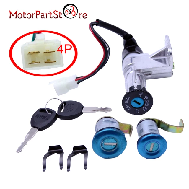 4 wire key ignition switch set for 49cc 50cc 110cc 150cc 250cc4 wire key ignition switch set for 49cc 50cc 110cc 150cc 250cc chinese moped scooter parts locking gas cap group d10