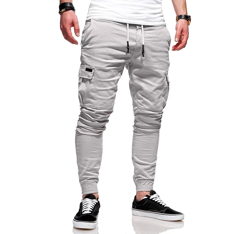 Europe and America plus large size cotton linen harem pants men's jogging pants new men's casual sports pants pants hip hop