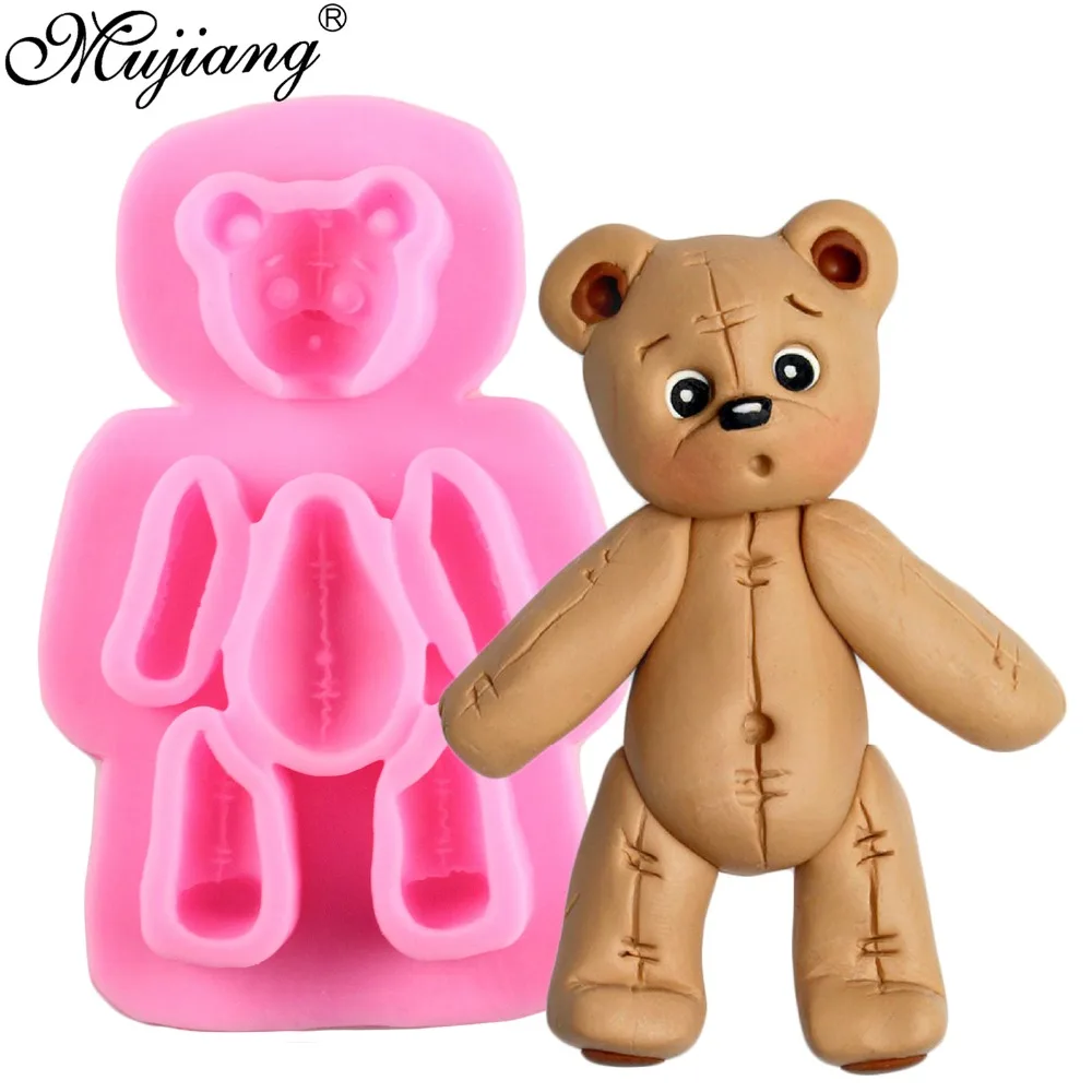 

Cute Bear Confectionery Fondant Silicone Mold DIY Cake Baking Mold Chocolate Gumpaste Mould Baby Party Cupcake Decorating Tools