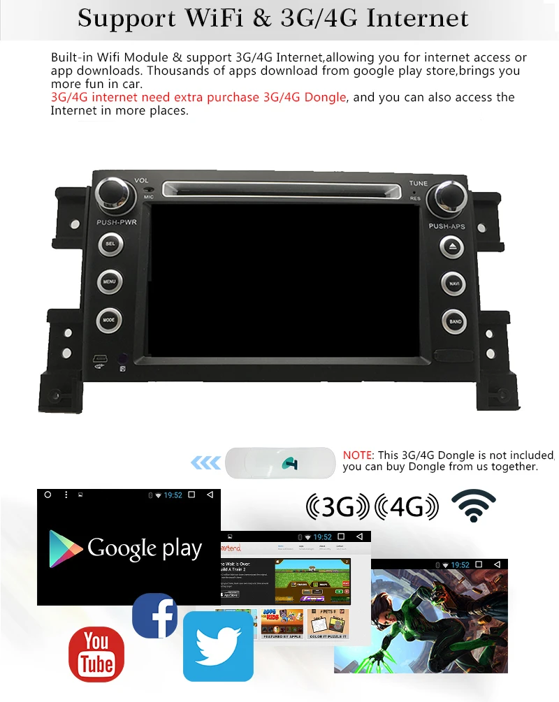 Discount 2din 7" Quad-Core 1+16G Android 8.1 Car Radio DVD Player with Capacitive Touch Screen BT HD MirrorLink for Suzuki Grand Vitra 1 Discount 2din 7" Quad-Core 1+16G Android 8.1 Car Radio DVD Player with Capacitive Touch Screen BT HD MirrorLink for Suzuki Grand Vitra 1