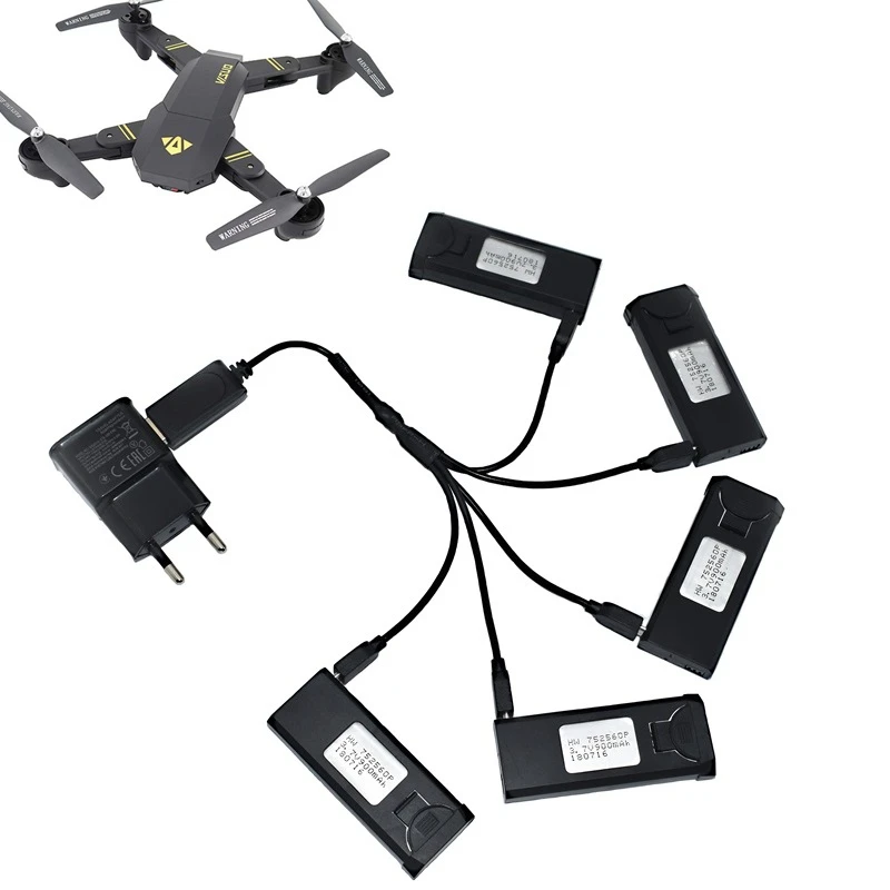 5 шт. 3 7 в 900 мАч Lipo батарея с зарядным устройством для VISUO XS809 XS809S XS809HW XS809W RC Quadcopter