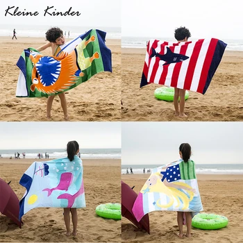 

Quick Dry Swimming Towels 80x160cm Sports Pool Beach Towel for Children Adults Cotton Cartoon Kids Outdoor Gym Swim Bath Towel