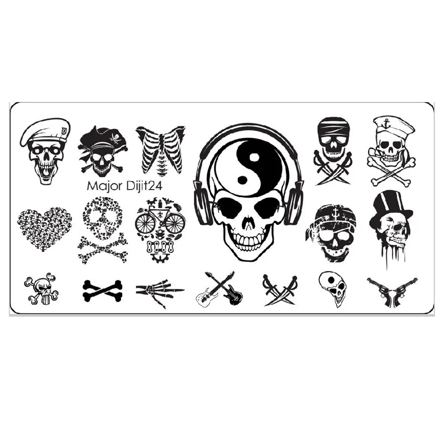 

Women Girl Nail Stamping 1PC Hip-hop Punk DIY Nail Art Image Stamp Stamping Plates Pretty Stainless steel Manicure Template Tool