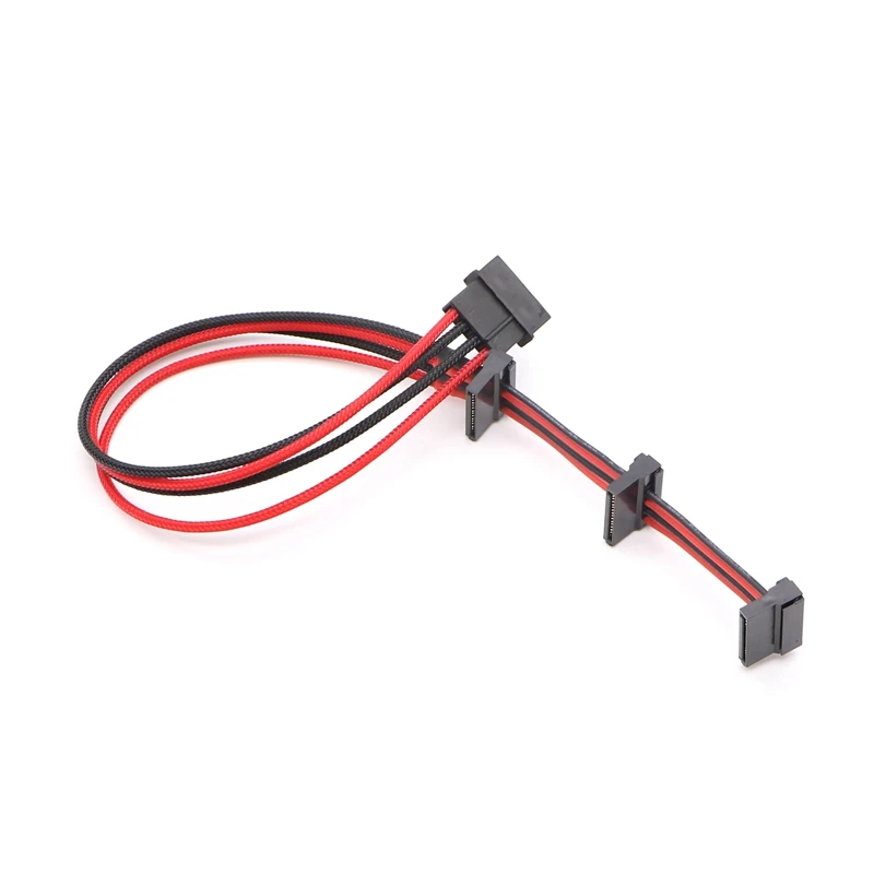 Многоцветный Кабель адаптер питания IDE Molex от 4Pin до 3x SATA 15Pin.|Компьютерные кабели и