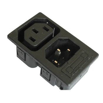 

Wholesale 250v 10a IEC320 C13 C14 AC PDU UPS 2way fused power desktop outlet Embedded electrical Panel Receptacle AC socket