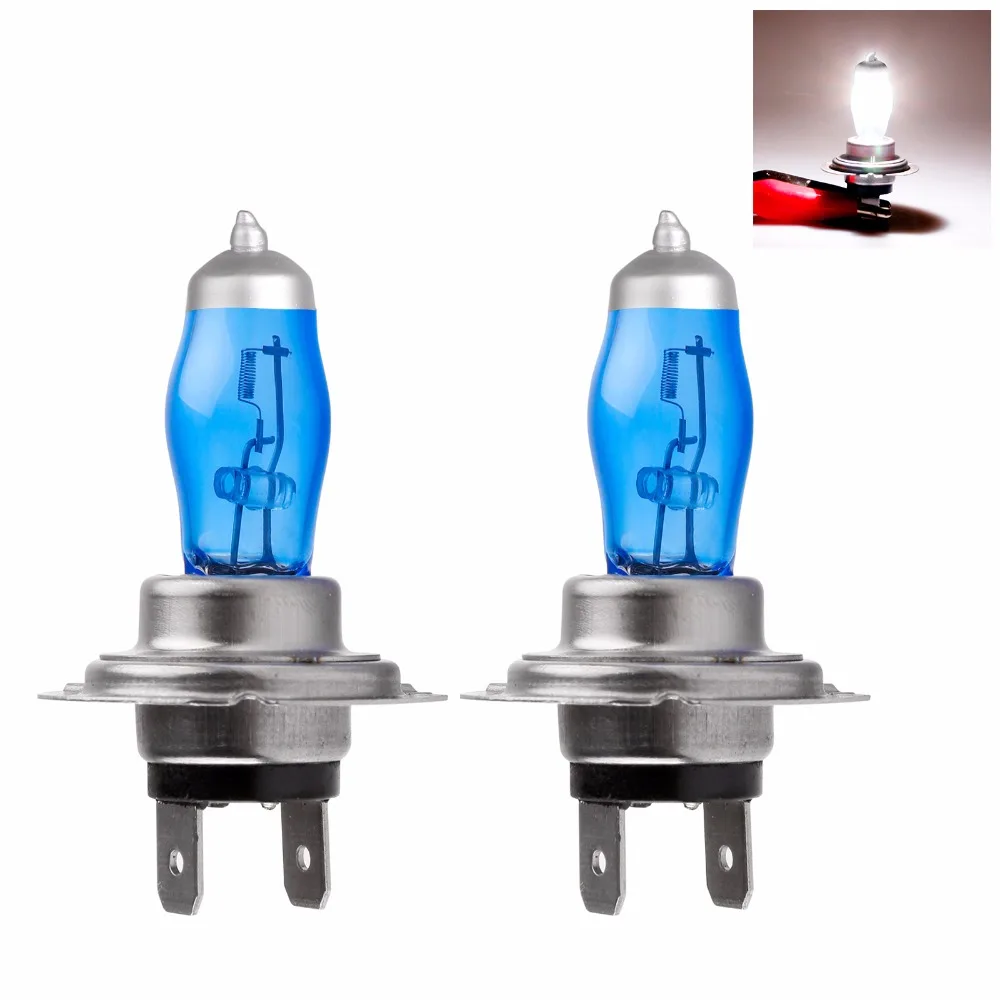 2Pcs H7 12V 6000K 100W Super White Auto Car H7 Bulbs Lamps Headlight