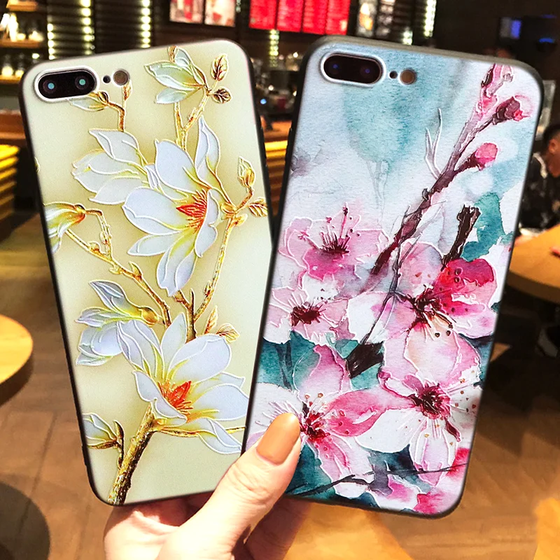 

3D Relief Floral For Xiaomi Mi A1 5X 6X 8 A2 Lite TPU For Redmi Note 5 6 Pro 3 4X 5 5A S2 4A 5Plus For iPhone 8 7 Plus X XS Case