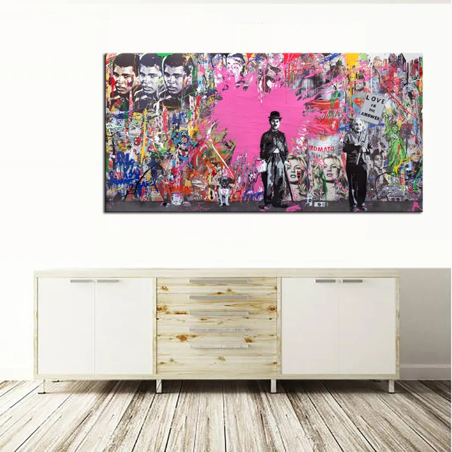 boxing muhammad ali wall art canvas painting love is answer pop art