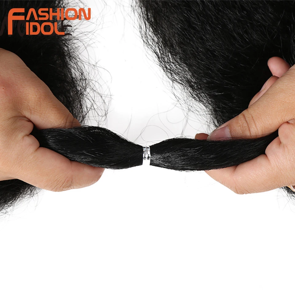  FASHION IDOL Crochet Braids Hair Synthetic Yaki Straight Hair 20Inch Ombre Blue Brown Burgundy 17Co