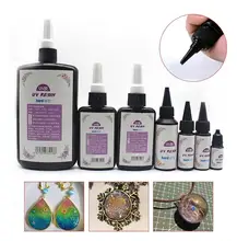 Diy Hot DIY Craft Strong Glue Ultraviolet UV Resin Cure Solution Quick-drying Sunlight Activated Adhesive Glue Hard Curing Resin Gel free shipping50g kafuter uv glue uv curing adhesive k 302 9led uv flashlight uv curing adhesive crystal glass and metal bonding