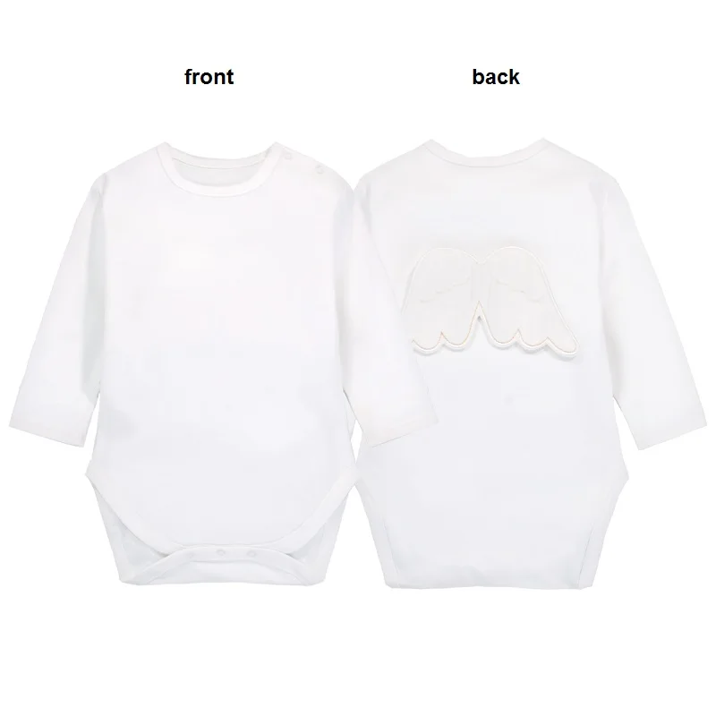 

2019 long sleeve Angel Bodysuit Newborn Baby's Clothes Kids Costume Jumpsuit 100% cotton Baby Clothing jumpsuit for newborns