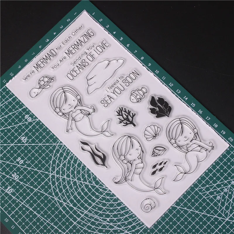 Rubber Silicone Clear Stamps for Scrapbooking Tampons Transparents Seal Background Stamp Card Making Diy | Дом и сад