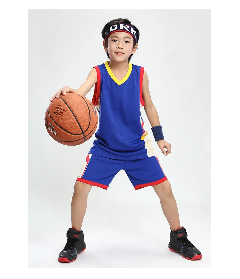 Новые детские возврат Баскетбол тренировочные майки комплекты пустой мальчиков командные спортивные костюмы дышащие Баскетбол форменная одежда по индивидуальному заказу